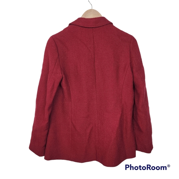 J. Jill Red Wool Blend Blazer Jacket Size S - Picture 2 of 6